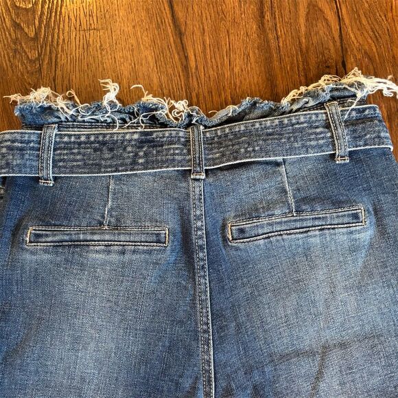 KanCan Women's High Rise Paperbag Denim Shorts Blue Size 7 Casual - Picture 8 of 12